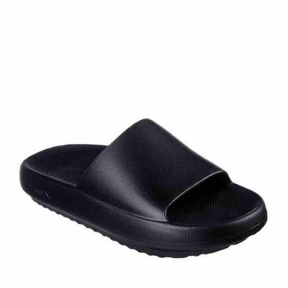 Skechers Jepit Pria Hitam Arch Fit Horizon Men's Sandal Orinal SKE243330BBK dengan Alas Kaki Kontur 