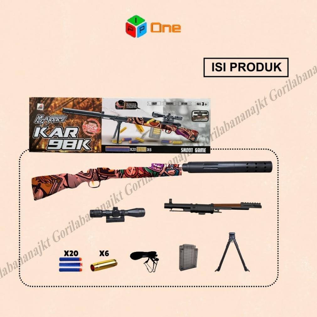 Mainan Anak Awm Kar98K Sniper Tembak Tembakan Peluru Busa