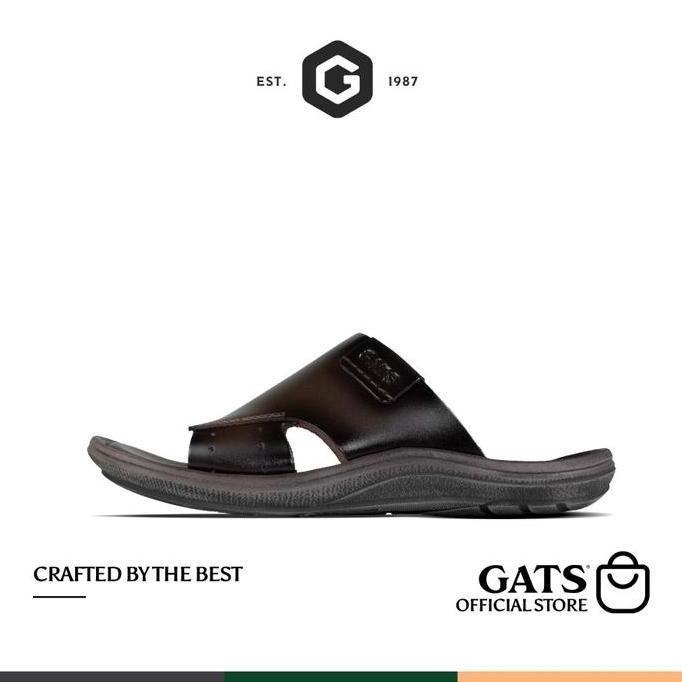 Sandal Pria GATS HG281 Sandal Kulit Pria Orinal Gats - Sandal Slide Kulit GATS HG281