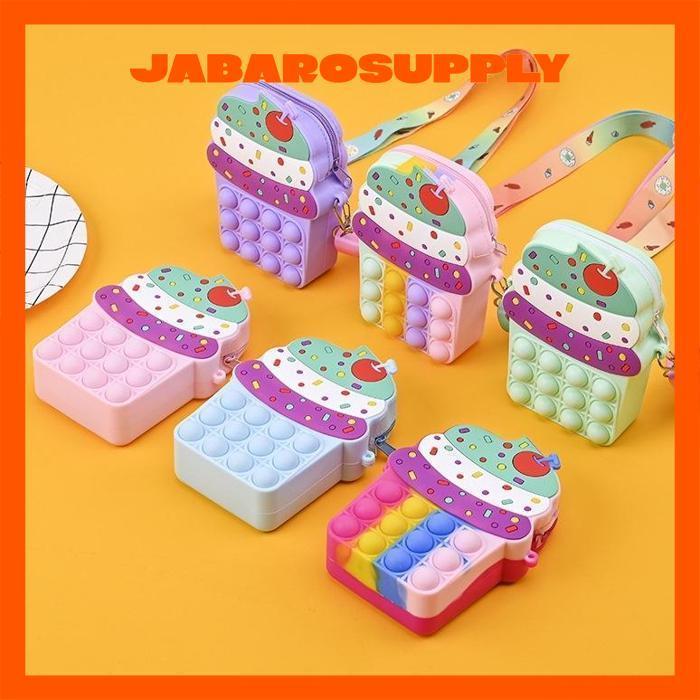 Poky -  T5639  Tas Pop It Ice Cream / Tas Pop It Anak Perempuan / Tas Pop It Lucu Anak / Tas Pop It 