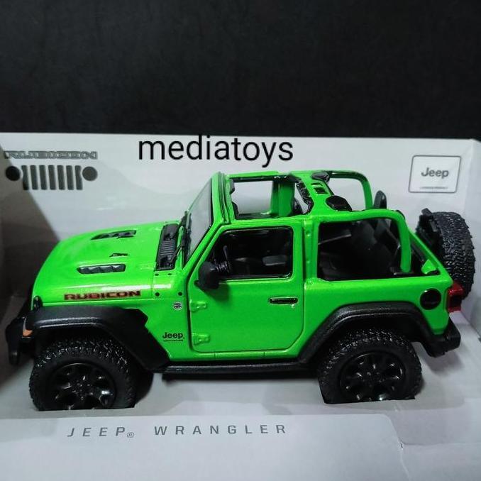 diecast kinsmart jeep wrangler rubicon . hijau