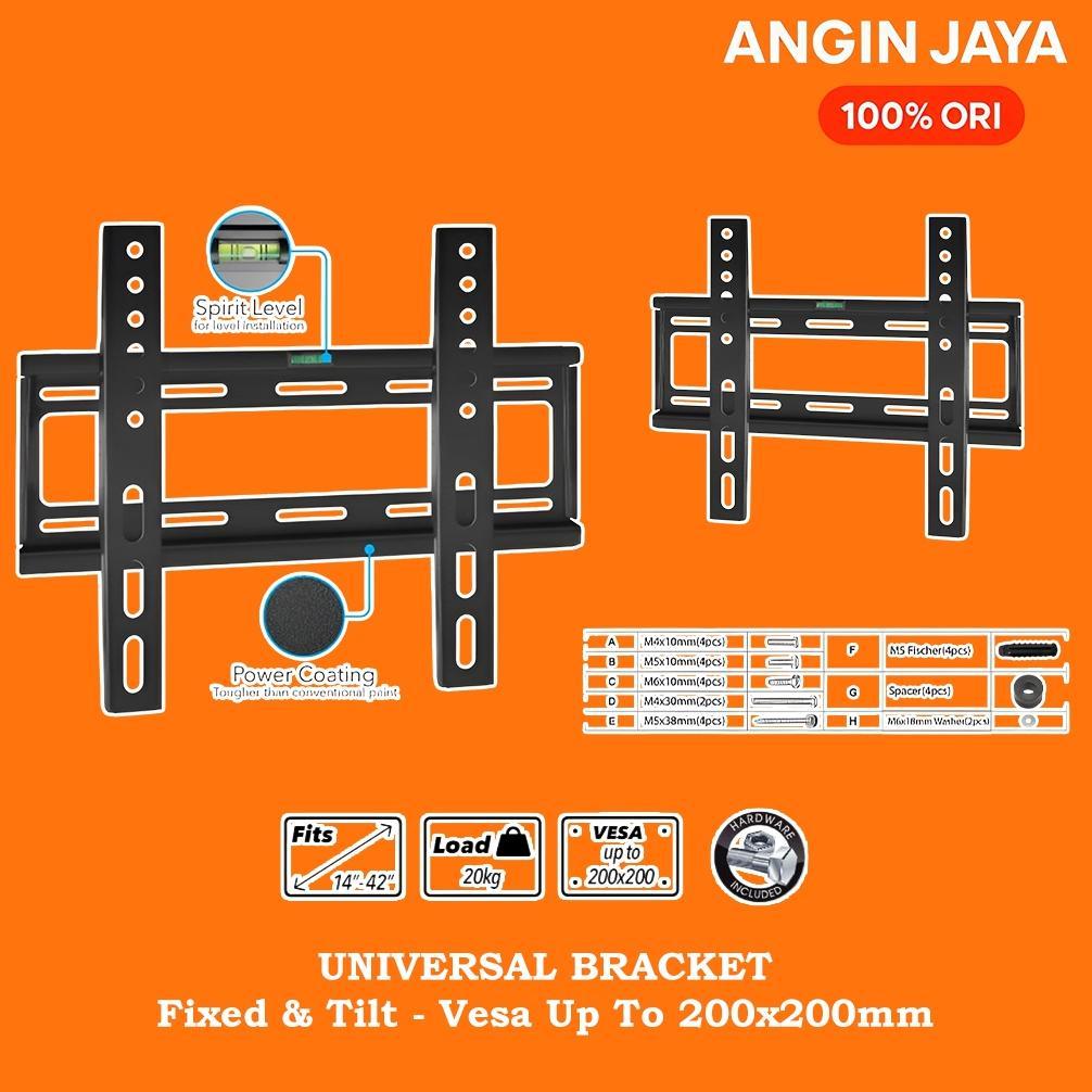BRACKET TV LED 24 32 40 Inch Universal Fixed Breket Wall Mount Braket LG Sharp Polytron TCL Coocaa