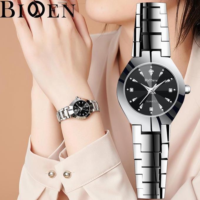 BIDEN jam tangan wanita BIDEN mode bisnis 3ATM Anti Air wanita Mewah Kasual