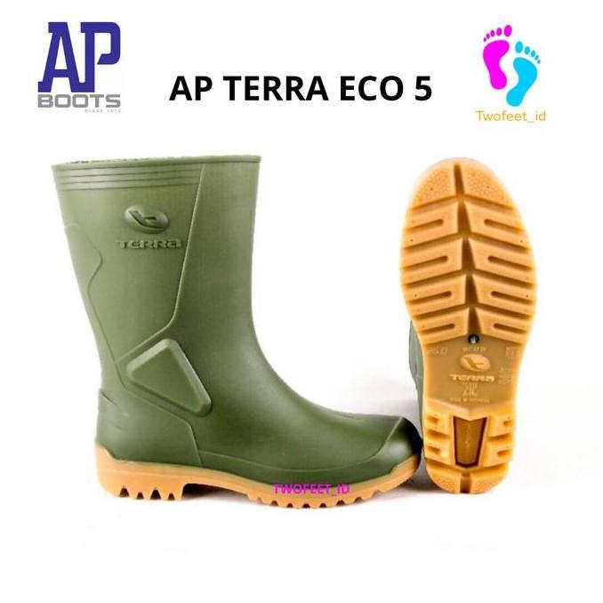 AP BOOTS TERRA ECO 5 SEPATU BOOT HUJAN SIZE 25 - 27 ( 37 - 42 ) HIJAU SETENGAH BETIS DEWASA