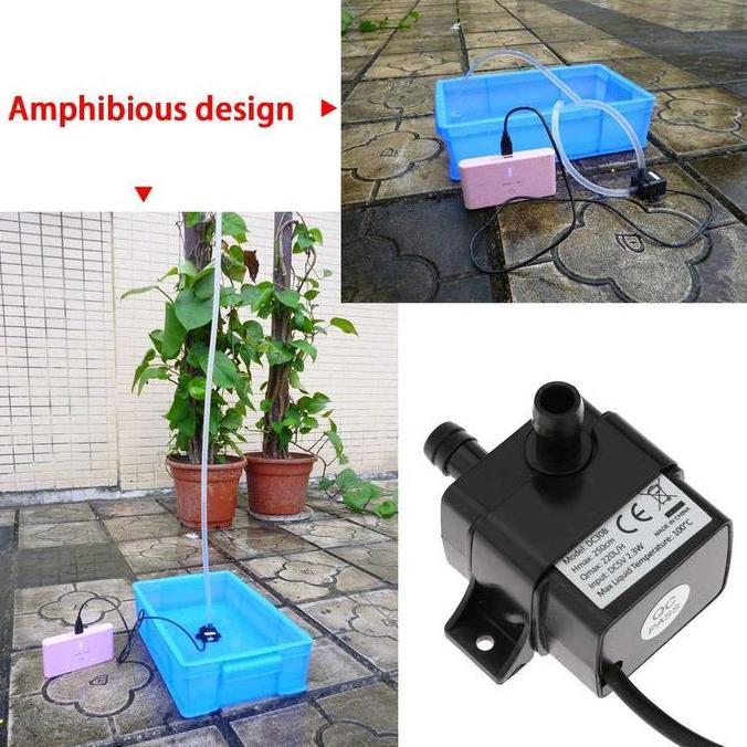 Promo Mini Pompa Air Brushless Filter USB Submersible Aquarium 5V-12V DC Diskon