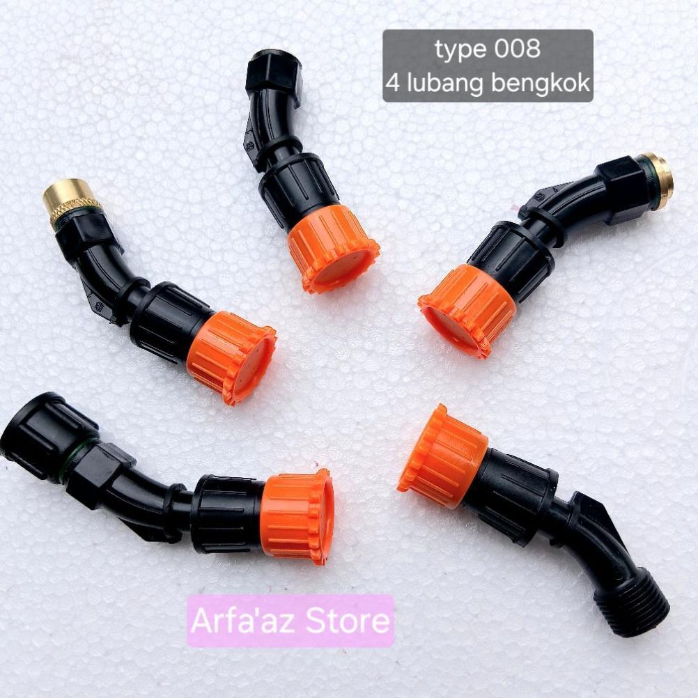 Promo Cod Ya Kak Nozzle Spuyer 4 Lubang Kabut Bengkok Sprayer Semprot Elektrik Solo Alpha Panda Manu