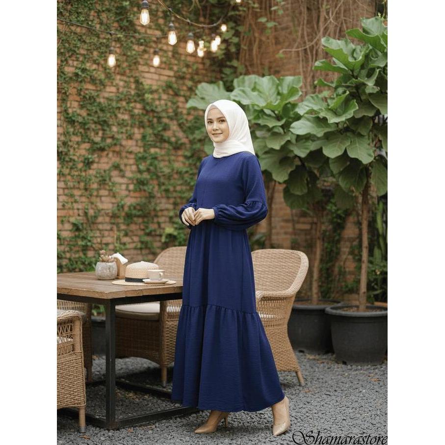 Gamis Polos Cringkle Kringkel Airflow Katun