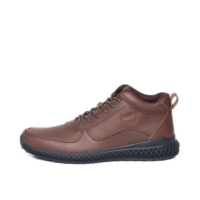 Bradleys Hero TL Brown - Sepatu Kulit Formal Kasual Semi Boots Pria