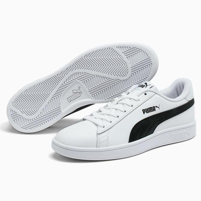SEPATU SNEAKERS UNISEX PUMA SMASH V2 L PUMA WHITE BLACK
