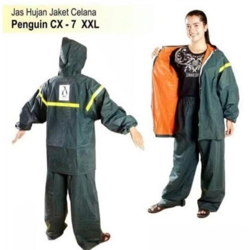 JAS HUJAN STELAN RUBBER/KARET PINGUIN CX7 XXL