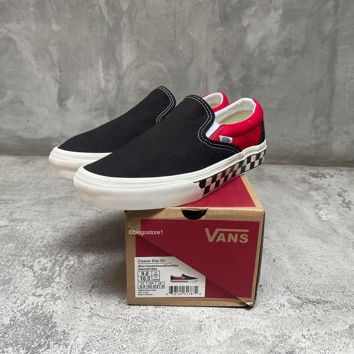 Vans Slip On BMX Chekerboard Red Orinal - Vans BMX
