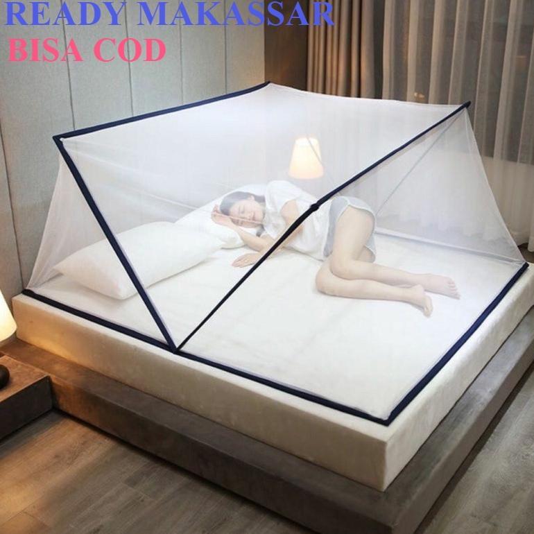 Kelambu Anak / Kelambu Tempat Tidur Persegi / Kelambu Lipat Persegi Bisa Di Lipat Uk 135 Cm / 165 Cm