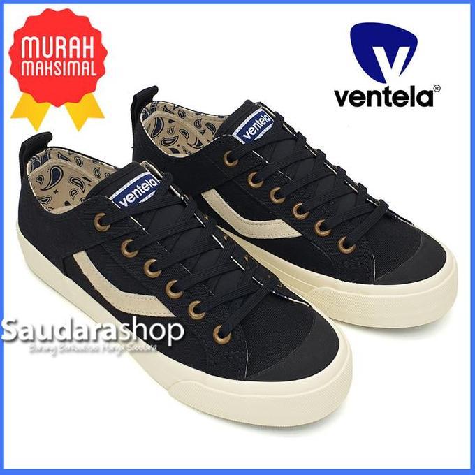 Sepatu Ventela Reborn Low Black / Ventela Reborn Black LC / Reborn