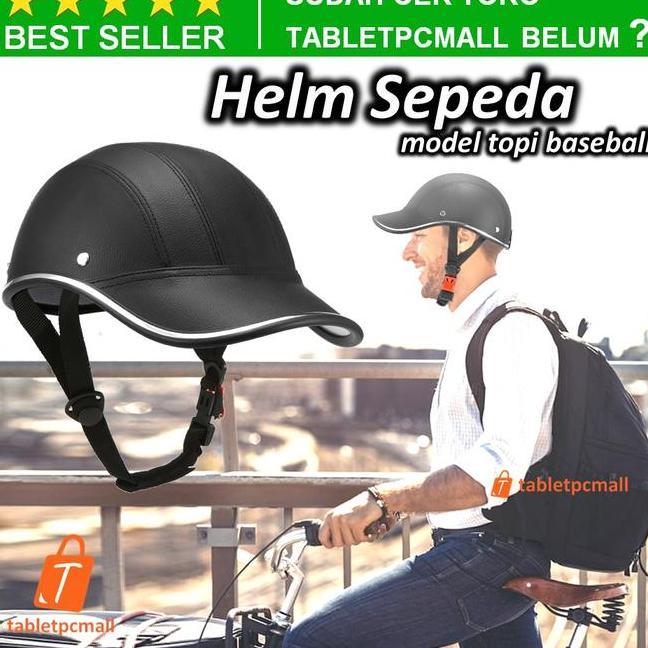Helm Sepeda Outdoor El Topi Baseball Stylish Bahan Kulit Skuter Elektrik