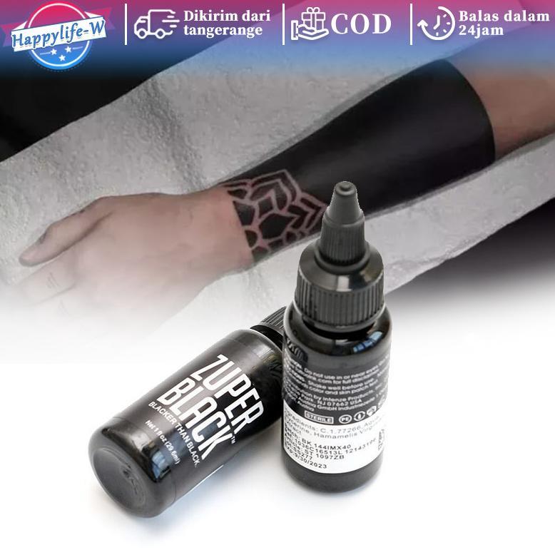 Zuper Tinta Super Black Tattoo Ori 1oz 30ml Ink Tatto Hitam Pigment Tatto