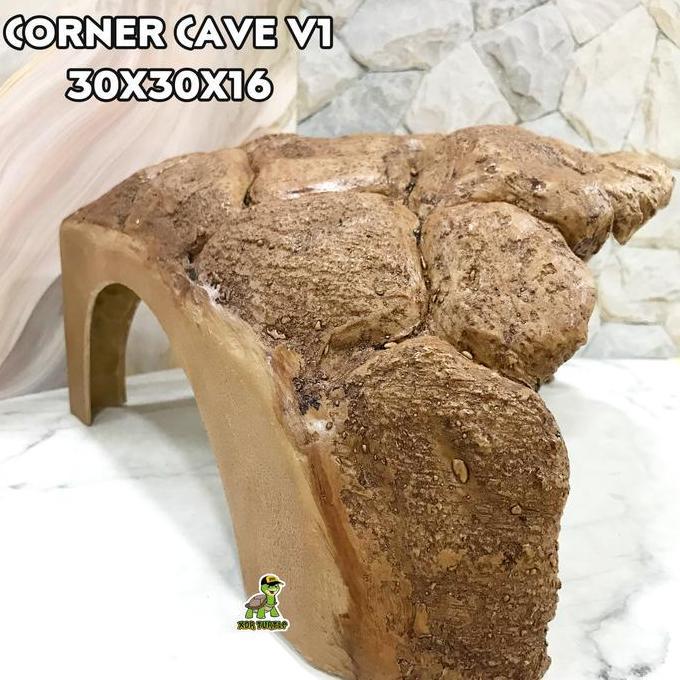 CORNER CAVE V1 HIDING CAVE RUMAH TORTO SULCATA PARDALIS BALLPYTHOON