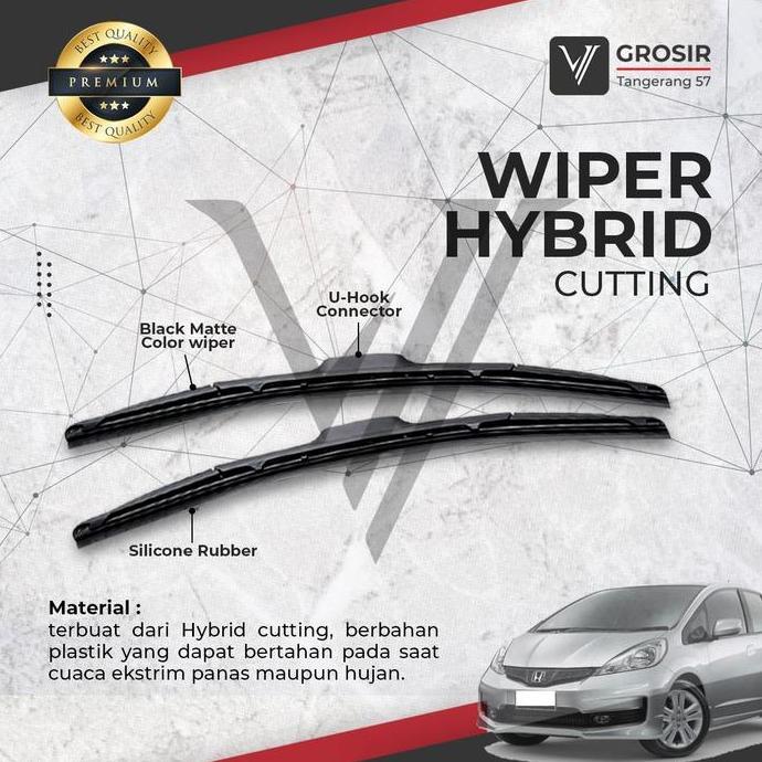 Promo PROMO WIPER JAZZ GE8 HYBRID BLADE / WIPER JAZZ GE8 HYBRID 2 PCS Diskon