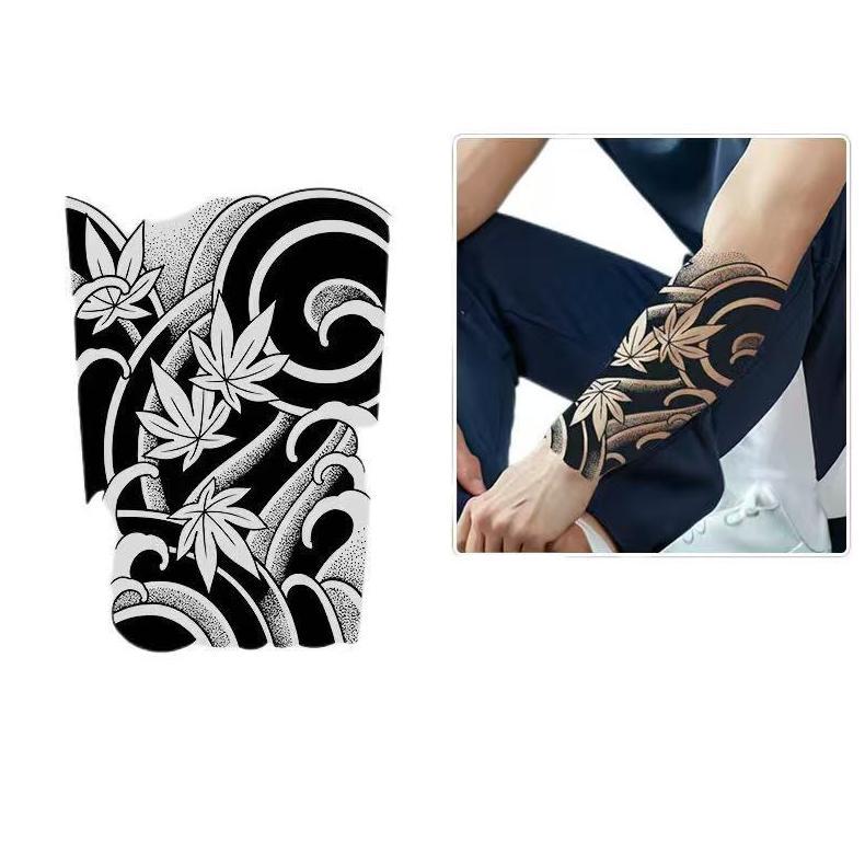 Tato Lengan Hitam. Tato Temporer. Tinta Buah. Tahan Air. Tujuh Hari.