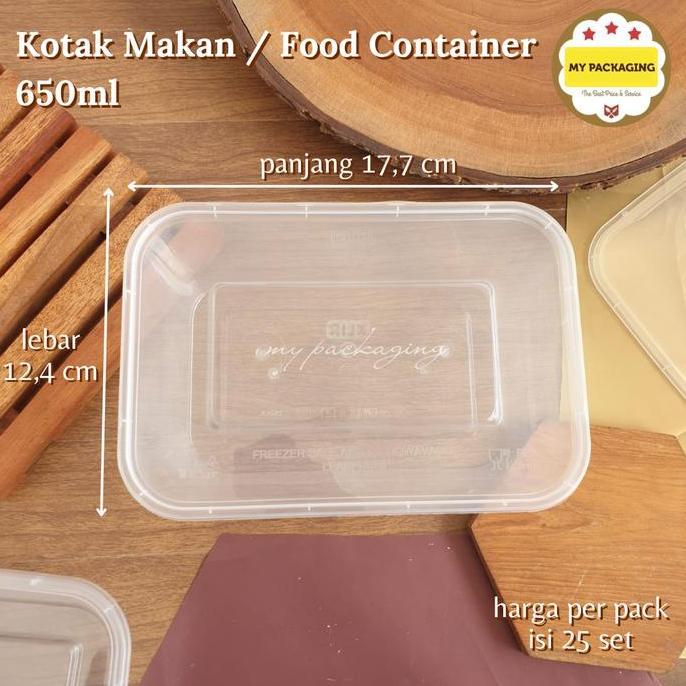 Parafelaa - Kiip Food Box / Container Microwave / Thin Wall /Kotak Makan 65 Ml Bening