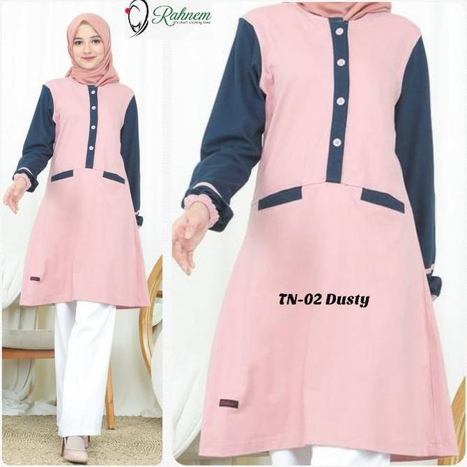 Tunik Kaos Rahnem Terbaru / TN - 02 / Fashion Muslim