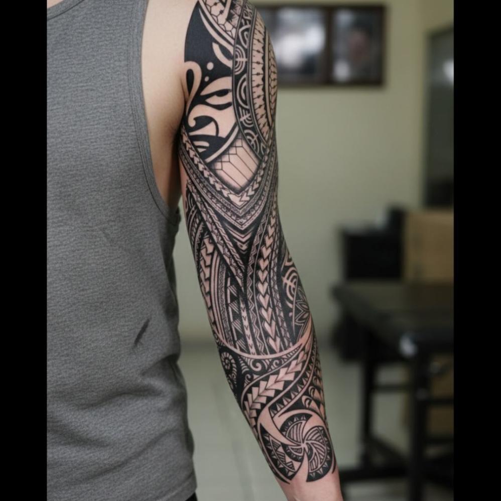 tatto full tangan teribal tato temporer