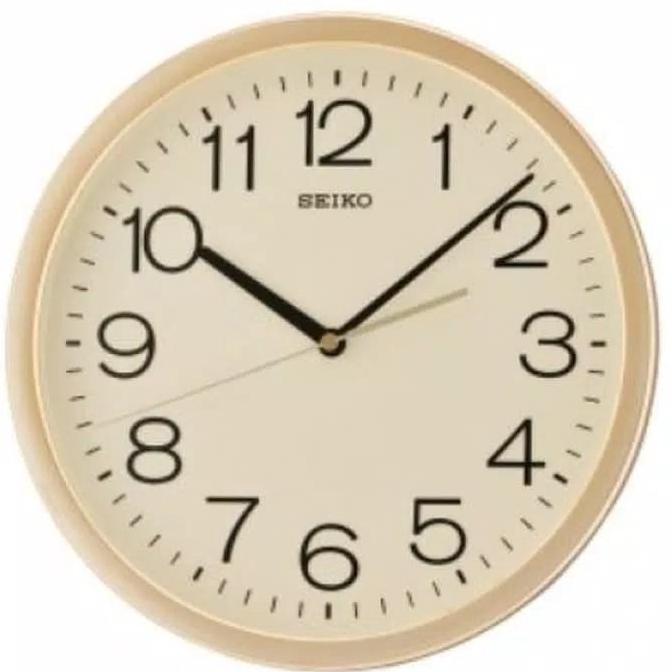 Jam Dinding Seiko QXA014A Original Jepang Gold Murah Bonus Batre