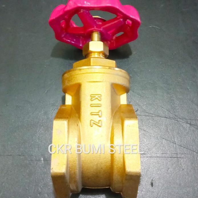 Ready GATE VALVE 2" INCH KUNINGAN / STOP KRAN 2" INCH KUNINGAN
