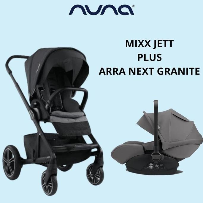 Ready Stroller Nuna Mixx 2 Caviar FREE Nuna Pipa Next Granite