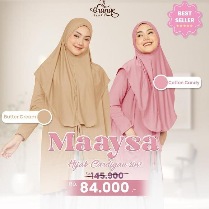 Maaysa Cardigan Hijab Instan Jersey Muslim