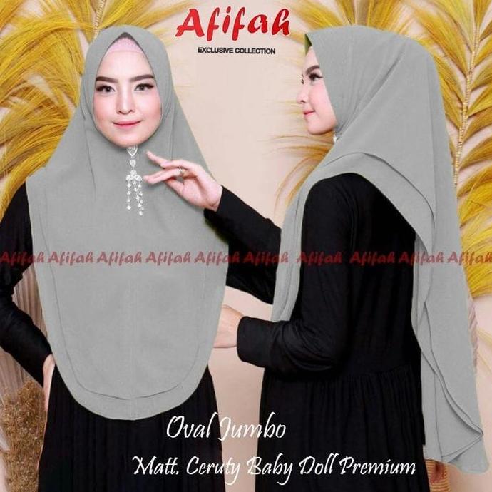 KHIMAR SYAR'I CERUTY JUMBO PREMIUM/HIJAB SYAR'I CERUTY2LAYER BABY DOLL