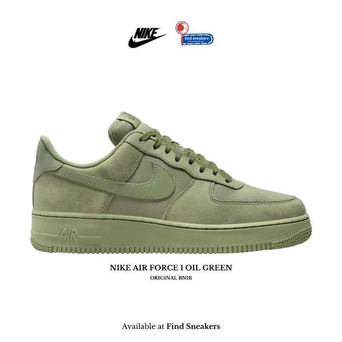 Sepatu Sneakers Pria NIKE AIR FORCE 1 OIL GREEN BRAND NEW IN BOX