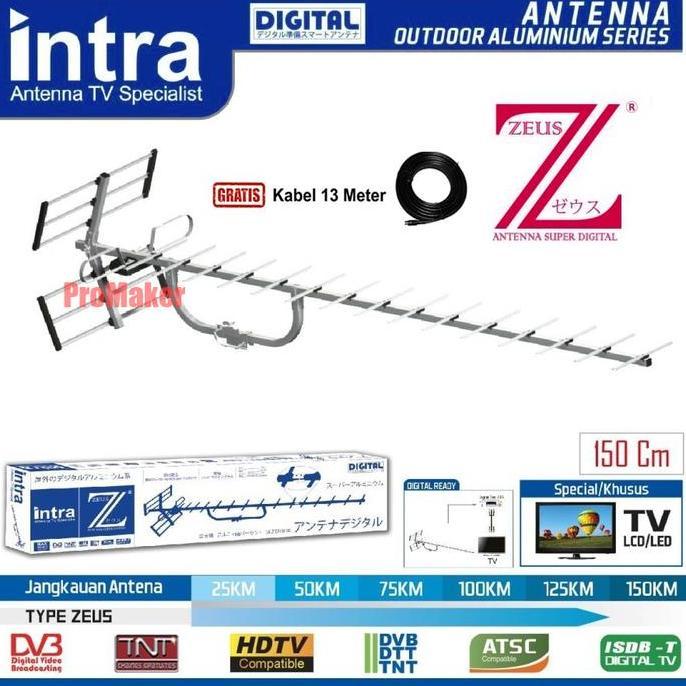 Intra Zeus Antena Tv Outdoor Digital For Lcd Led Tv Tabung Original Kualitas Terbaik Harga Termurah