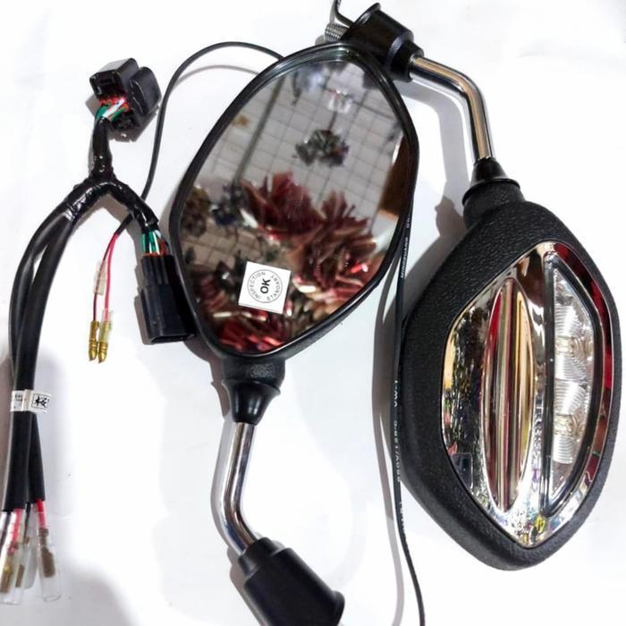 Spion Standar Beat Pluss Nyala Lampu Universal Honda Beat Vario Dll Original Dan Terpercaya