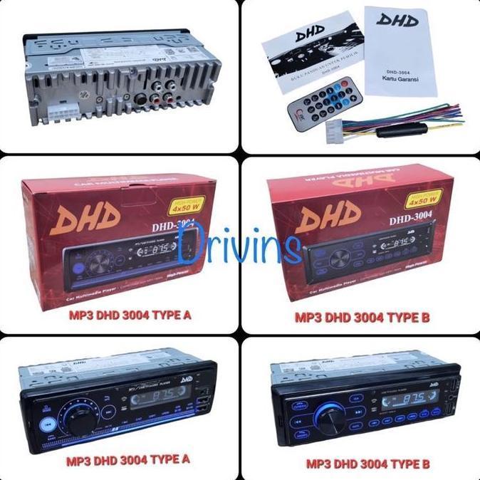 HEAD UNIT TAPE MOBIL SINGLE DIN MP3 BLUETOOTH 2 USB PORT DHD 3004 / DHD-3004 Car