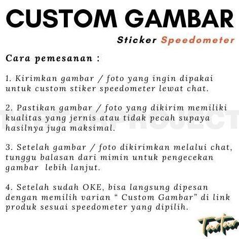 FREE ONGKIR STICKER STIKER SPIDO / SPEEDOMETER TRANSPARANT ANIME NEW BEAT STREET