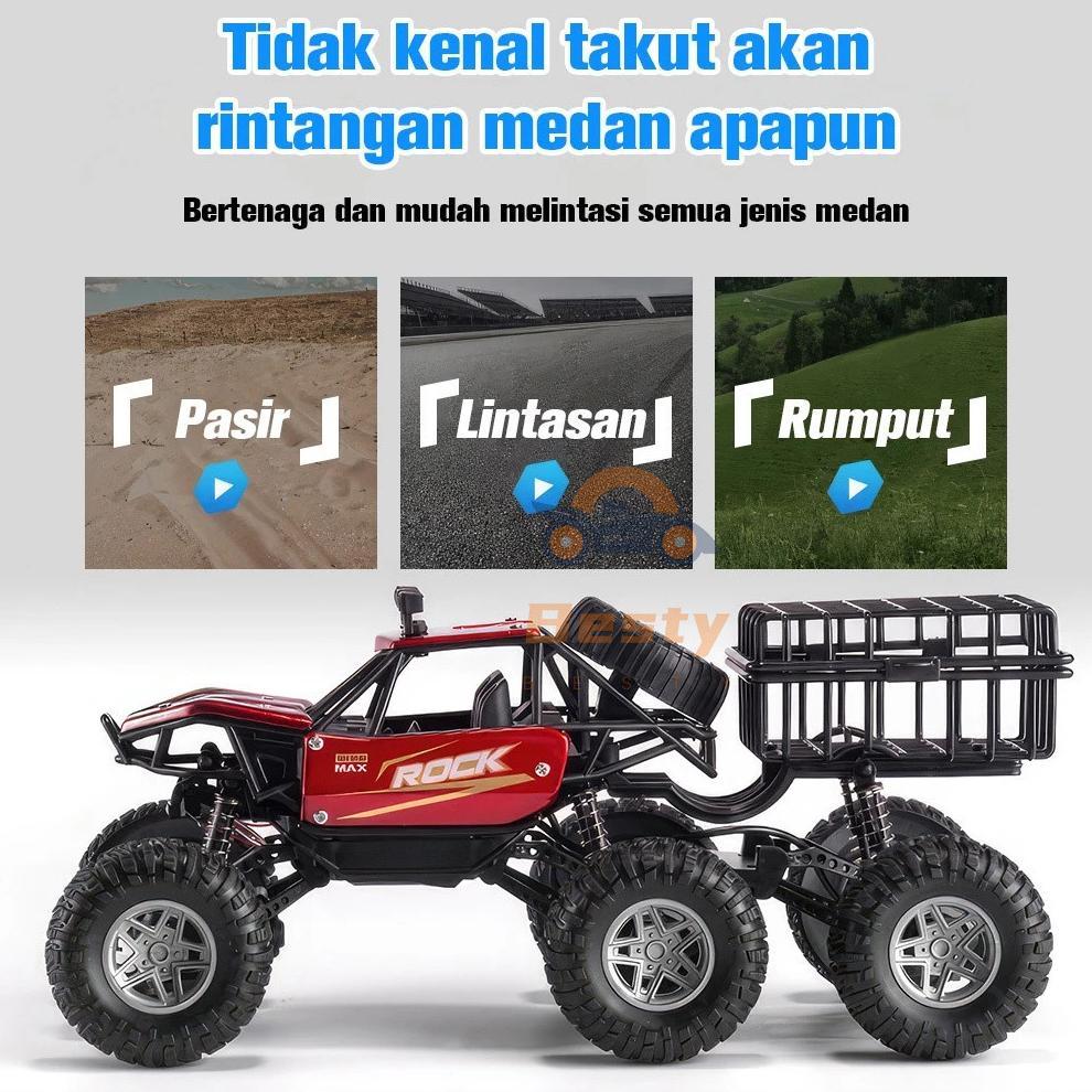 BEST SALE BESTY MOBIL REMOTE CONTROL 4WD MAINAN ROCK CRAWLER ALLOY OFF-ROAD 6 RODA RC OFF ROAD DENGA