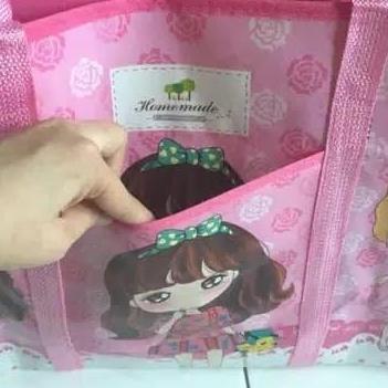 Ready Tas Plastik Kecil 40x15x30 Kantong Depan Tas Jinjing