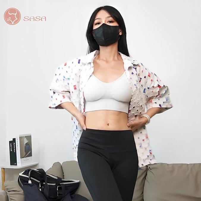 Sport Bra Wanita Tanpa Kawat gym bh Bra Sport Bra Olahraga Bra Tali Silang Pakaian