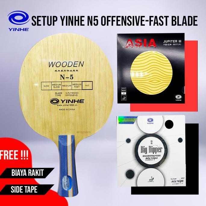 Paket Bat Pingpong Rakitan Yinhe N5 Offensive Fast Blade Yinhe Jupiter 3 Asia Yinhe Big Dipper
