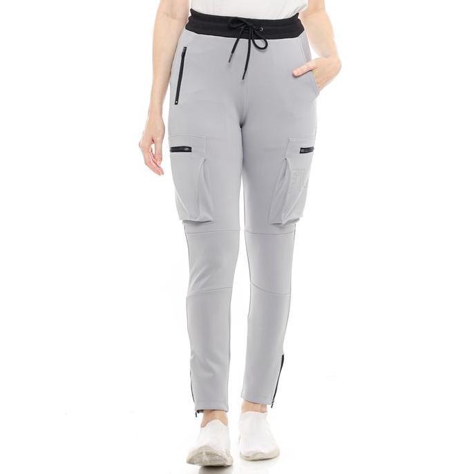 Flexzone Celana Jogger Cargo Wanita Hitam Lari Gym FCS-520