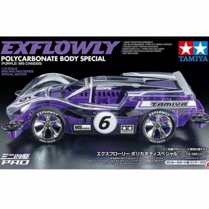 TAMIYA 95571 EXFLOWLY POLYCARBONATE BODY PURPLE SPECIAL