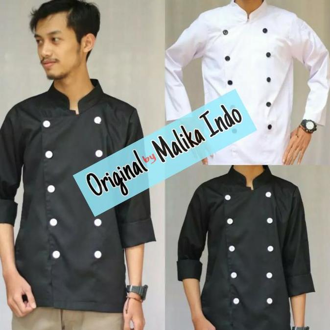 Baju Chef Klasik Lengan Panjang untuk Pria