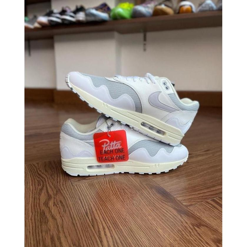 Nike Air Max 1 Patta White Silver ( not Dunk Yeezy Jordan ) - 100% Authentic Orinal Guaranteed