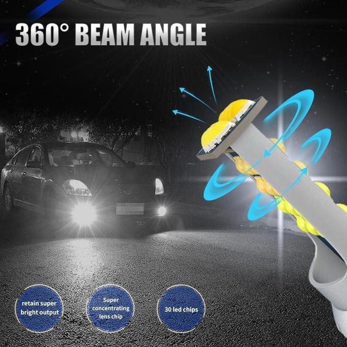 LAMPU FOGLAMP H11 H16 HB4 2 WARNA LED KABUT 12V - 24V PUTIH KUNING