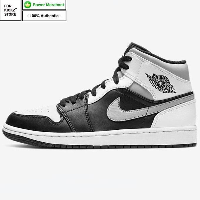 NIKE AIR JORDAN 1 MID WHITE SHADOW LHT SMOKE GREY