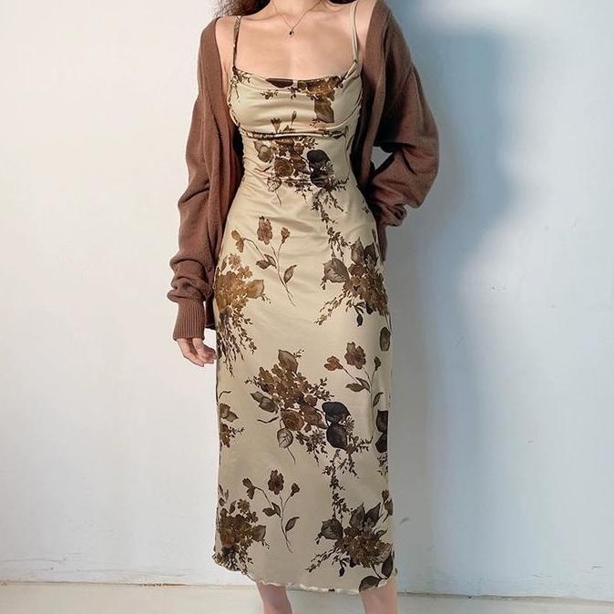 Xyxy- 1308 Elegant White Long Sexy Summer Dress Big Size Korean Style Dress Floral Panjang Wanita Pu