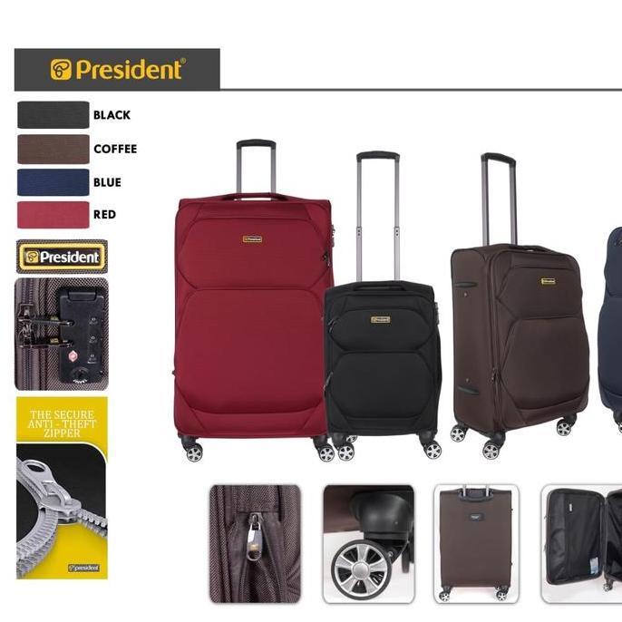 Ihappy- Koper President Koper Kanvas 20 Inch - 24 Inch Tsa Lock Expanding 4 Roda 360 Rotasi Dapat Di