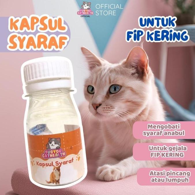 LAZZBUINA - FURYOU KAPSUL SYARAF UNTUK KUCING ANABUL LEMAH SYARAF ATAU FIP MENGOBATI GANGGUAN SYARAF