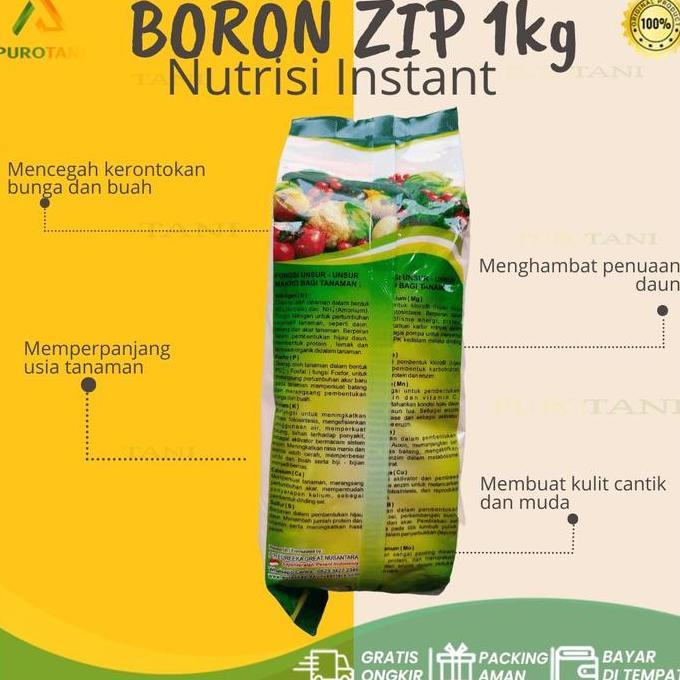 Pupuk Boron Boron Zip 1Kg Nutrisi Instant
