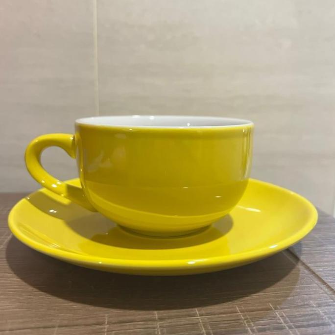 Terpopuler- Gelas Kopi Keramik Cappucino 250Ml Latte - Cangkir Cup Espresso Cafe